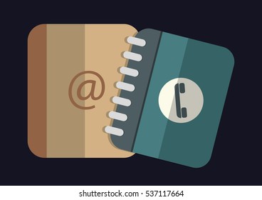 contact and address book icons image vector illustration design 