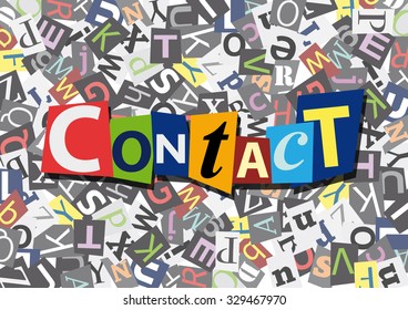 Contact, anonymous message in flat design