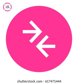 Contact arrows line vector icon