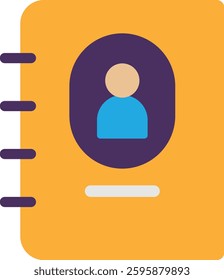 Contact Book Contacts Icon Vector Flat Illustration