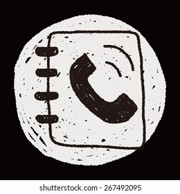 contact book doodle drawing