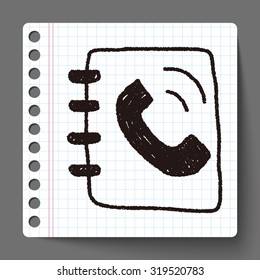 contact book doodle drawing