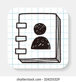 contact book doodle drawing