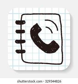 contact book doodle drawing