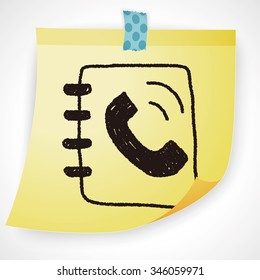 contact book doodle drawing