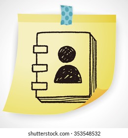 contact book doodle drawing