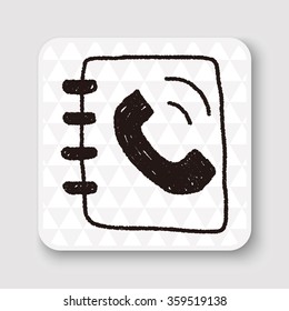 contact book doodle drawing