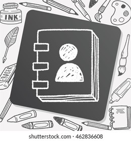 contact book doodle drawing