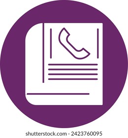 Contact Book Glyph Circle Style Icon