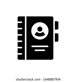 Contact book Glyph Icon. vector illustration. EPS 10