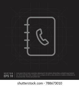 Contact book icon - Black Creative Background