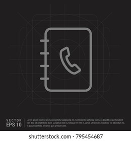 Contact book icon Black Creative Background