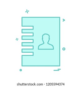 Contact Book icon design vector