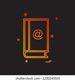 Contact Book icon design vector 