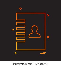 Contact Book icon design vector