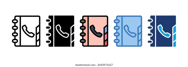 Contact Book Icon Element For Design