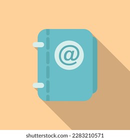 Contact book icon flat vector. Web interface. Ui lock