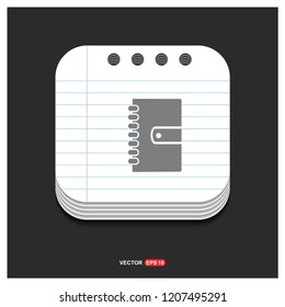 Contact book icon - Free vector icon