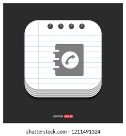 Contact Book Icon - Free vector icon