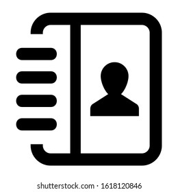 contact book icon isolated sign symbol vector illustration - high quality black style vector icons

