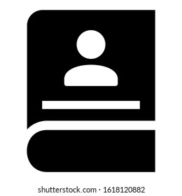 contact book icon isolated sign symbol vector illustration - high quality black style vector icons
