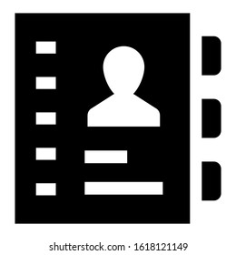contact book icon isolated sign symbol vector illustration - high quality black style vector icons
