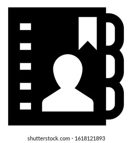 contact book icon isolated sign symbol vector illustration - high quality black style vector icons
