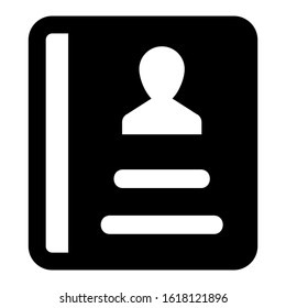 contact book icon isolated sign symbol vector illustration - high quality black style vector icons
