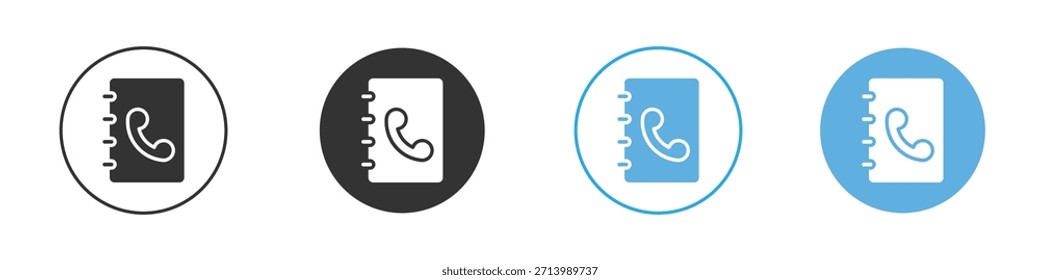 Contact book icon Logo Template Design set