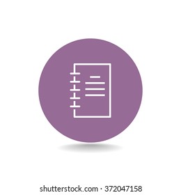 contact book icon. Notepad 