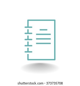 contact book icon. Notepad 