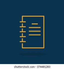 contact book icon. Notepad 
