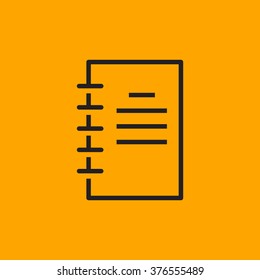 contact book icon. Notepad 