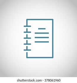 contact book icon. Notepad 
