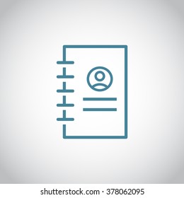 contact book icon. Notepad 