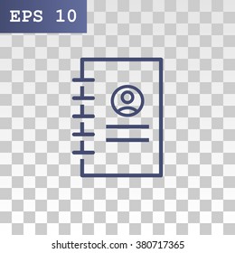 contact book icon. Notepad 