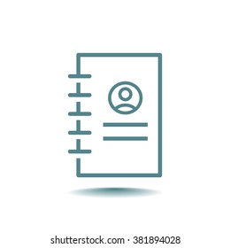 contact book icon. Notepad 