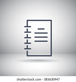 contact book icon. Notepad 