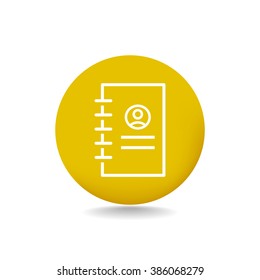 contact book icon. Notepad 