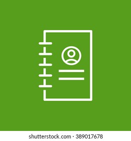 contact book icon. Notepad 