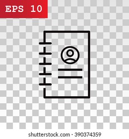 contact book icon. Notepad 