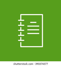 contact book icon. Notepad 