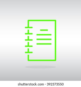 contact book icon. Notepad 