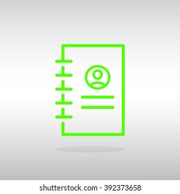 contact book icon. Notepad 