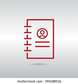 contact book icon. Notepad 
