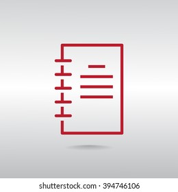 contact book icon. Notepad 