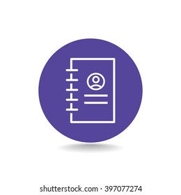 contact book icon. Notepad 