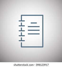 contact book icon. Notepad 