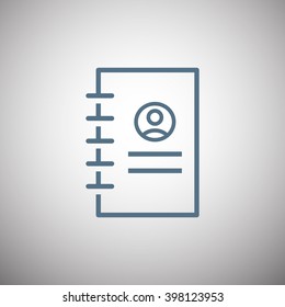 contact book icon. Notepad 