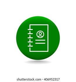 contact book icon. Notepad 